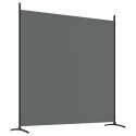 VidaXL Parawan 3-panelowy, antracytowy, 525x180 cm, tkanina