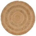 VidaXL Ręcznie pleciony dywan z juty, 120 cm, okrągły