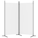VidaXL Parawan 2-panelowy, biały, 175x180 cm, tkanina