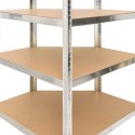 VidaXL Regał narożny z 5 półkami, stal i materiał drewnopochodny