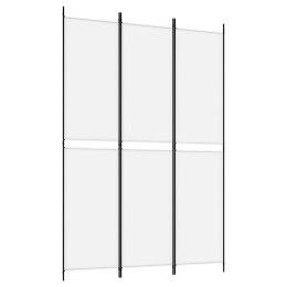 VidaXL Parawan 3-panelowy, biały, 150x220 cm, tkanina