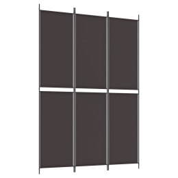 VidaXL Parawan 3-panelowy, brązowy, 150x220 cm, tkanina