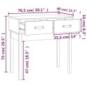 VidaXL Stolik konsolowy, 76,5x40x75 cm, lite drewno sosnowe