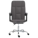 VidaXL Rozkładany fotel biurowy, szary, sztuczna skóra