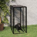 VidaXL Kojec dla psa, 6 paneli, czarny, 50x100 cm, stalowy