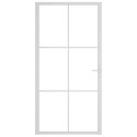 VidaXL Drzwi wewnętrzne, 102,5x201,5 cm, białe, szkło ESG i aluminium