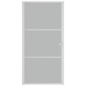 VidaXL Drzwi wewnętrzne, 102,5x201,5 cm, białe, szkło mat i aluminium