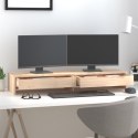 VidaXL Podstawka na monitor, 100x27x15 cm, lite drewno sosnowe