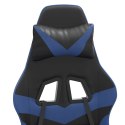 VidaXL Obrotowy fotel gamingowy z podnóżkiem, czarno-niebieski