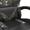 VidaXL Obrotowy fotel gamingowy z podnóżkiem, czarny i moro