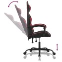 VidaXL Obrotowy fotel gamingowy, czarno-bordowy, sztuczna skóra
