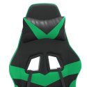VidaXL Obrotowy fotel gamingowy, czarno-zielony, sztuczna skóra