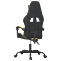 VidaXL Obrotowy fotel gamingowy, czarno-złoty, sztuczna skóra