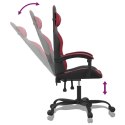 VidaXL Obrotowy fotel gamingowy, czarno-bordowy, sztuczna skóra