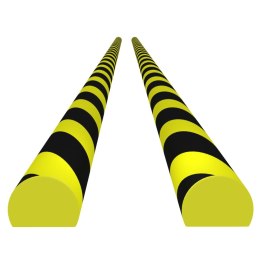 VidaXL Ochraniacze na narożnik, 2 szt., żółto-czarne, 4x3x100 cm, PU
