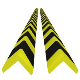 VidaXL Ochraniacze na narożnik, 2 szt., żółto-czarne, 4,5x4,5x104cm PU
