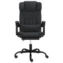 VidaXL Rozkładany fotel biurowy, czarny, sztuczna skóra