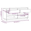 VidaXL Szafka na buty, 110x34x52 cm, lite drewno sosnowe