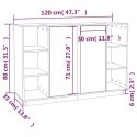 VidaXL Szafka, 120x35x80 cm, lite drewno sosnowe