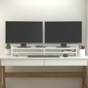 VidaXL Podstawka na monitor, biała, 100x27x15 cm, lite drewno sosnowe