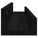 VidaXL Półki ścienne, 2 szt., czarne, 80x12x9 cm, drewno sosnowe