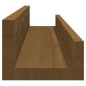 VidaXL Półki ścienne, 2 szt., miodowy brąz, 80x12x9 cm, drewno sosnowe