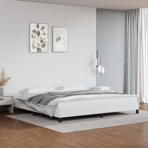 VidaXL Rama łóżka, białe, 200x200 cm, sztuczna skóra