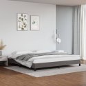 VidaXL Rama łóżka, szara, 200x200 cm, sztuczna skóra