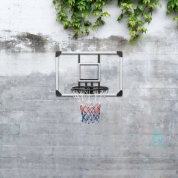 VidaXL Przezroczysta tablica z koszem do koszykówki, 90x60x2,5 cm