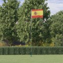 VidaXL Flaga Hiszpanii z masztem, 5,55 m, aluminium