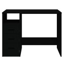 VidaXL Biurko z szufladami, czarne, 102x50x76 cm