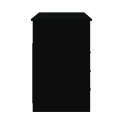 VidaXL Biurko z szufladami, czarne, 102x50x76 cm