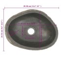 VidaXL Umywalka z kamienia rzecznego, owalna, 29-38 cm