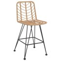 VidaXL Stołki barowe, 2 szt., 45x56x103,5 cm, PE, rattan i stal