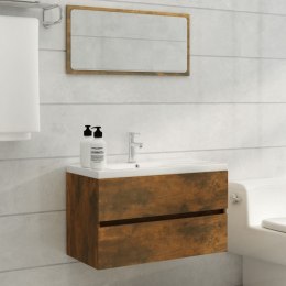 VidaXL 2-częściowy zestaw mebli łazienkowych, przydymiony dąb