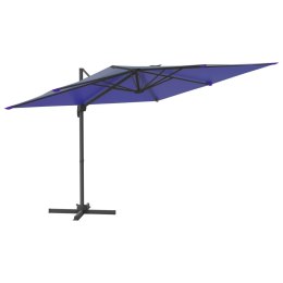 VidaXL Wiszący parasol z LED, lazurowy, 400x300 cm