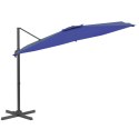 VidaXL Wiszący parasol z LED, lazurowy, 400x300 cm