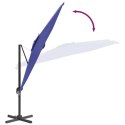 VidaXL Wiszący parasol z LED, lazurowy, 400x300 cm