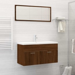 VidaXL 2-częściowy zestaw mebli łazienkowych, brązowy dąb