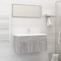 VidaXL 2-częściowy zestaw mebli łazienkowych, szary dąb sonoma
