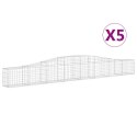 VidaXL Kosze gabionowe, 5 szt, 400x30x40/60 cm, galwanizowane żelazo