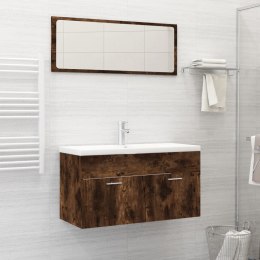 VidaXL 2-częściowy zestaw mebli łazienkowych, przydymiony dąb
