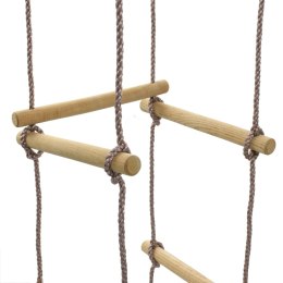 VidaXL Drabinka sznurowa dla dzieci, 200 cm, drewniana
