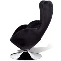 VidaXL Fotel o owalnym kształcie, czarny
