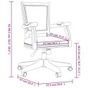 VidaXL Obrotowe krzesło biurowe, obite lnem
