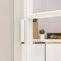 VidaXL Drzwi wewnętrzne, białe, 83x201,5 cm, szkło i aluminium