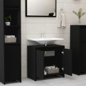 VidaXL Szafka łazienkowa, czarna, 60x33x61 cm, materiał drewnopochodny