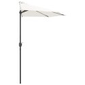 VidaXL Półparasol balkonowy na słupku z aluminium, 270x144cm, piaskowy