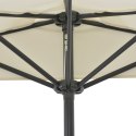 VidaXL Półparasol balkonowy na słupku z aluminium, 270x144cm, piaskowy