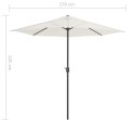 VidaXL Półparasol balkonowy na słupku z aluminium, 270x144cm, piaskowy